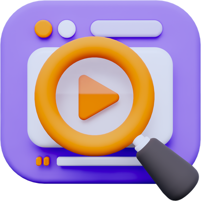 Search video 3D Icon